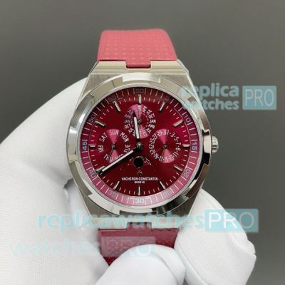 New Copy V3 Vacheron Constantin Overseas Swiss Cal.1120QP Perpetual Calendar Red Face Watch 